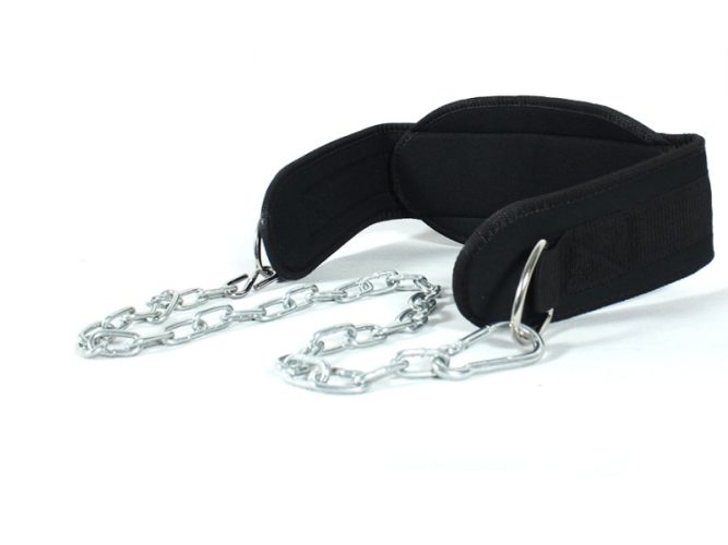 Đai lưng thể hình có xích treo tạ