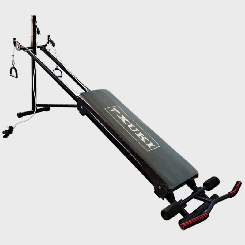 Máy tập đa năng Total GymMáy tập đa năng Total Gym là một trong những thiết bị thể dục hỗ trợ luyện tập nâng cao