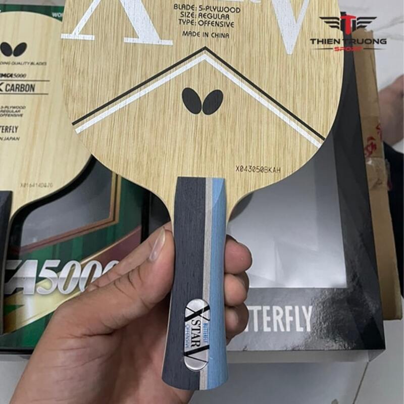 Ảnh chụp thực tế sản phẩm cốt vợt Butterfly Xstar V