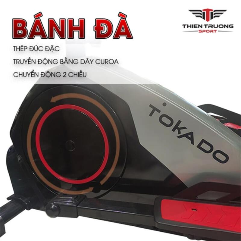 Bánh đà được làm từ thép đúc đặc truyền động bằng dây curoa chuyển động 2 chiều