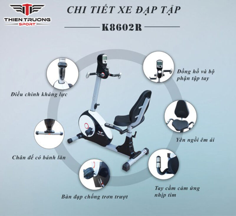 Cấu tạo xe đạp phục hồi chức năng K8602R