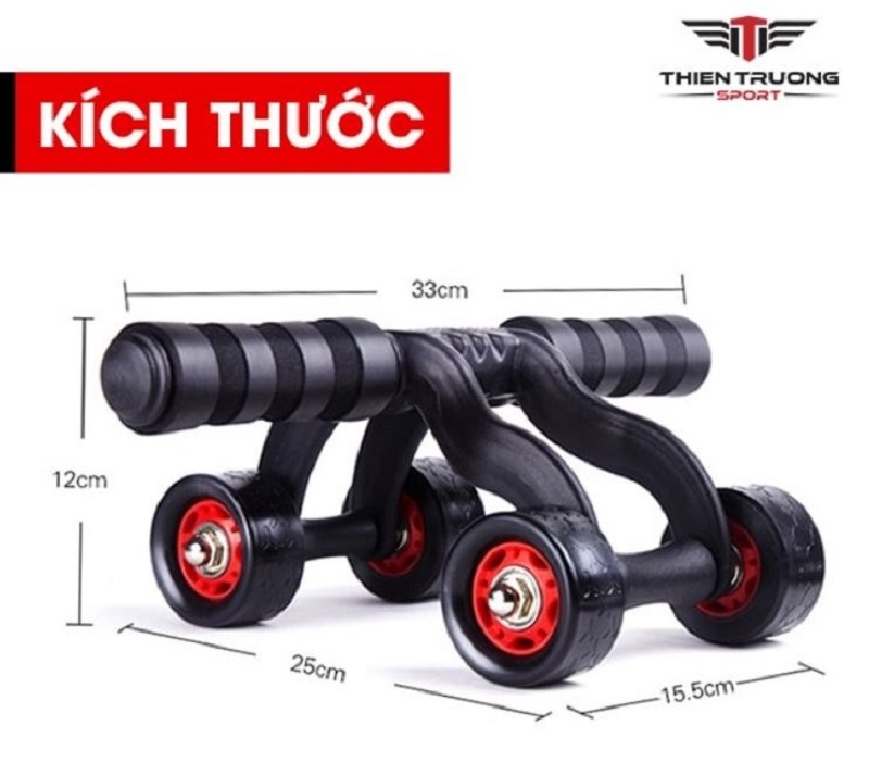 Con lăn tập cơ bụng 4 bánh