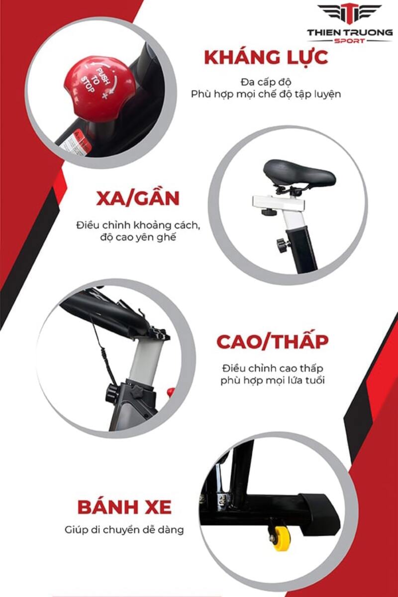 Đặc điểm cấu tạo của xe đạp tập Sovina - I003