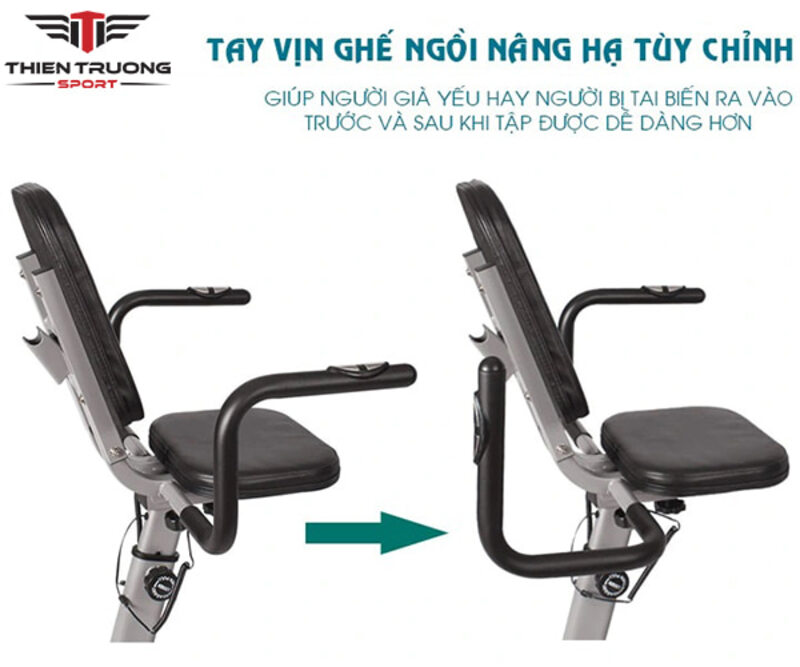 Ghế ngồi có tay vịn nâng hạ tùy chỉnh mức độ