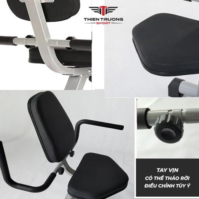 Tay vịn của xe tập T698 có thể mở ra và khóa lại dễ dàng