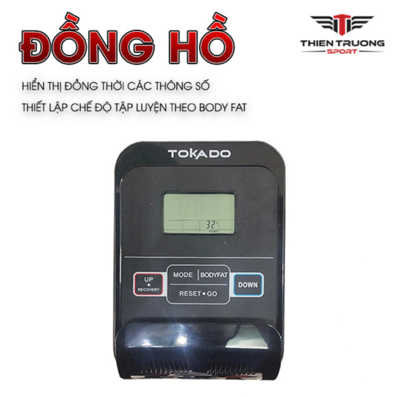 Đồng hồ hiển thị các thông số thiết lập chế độ tập luyện theo body Fat