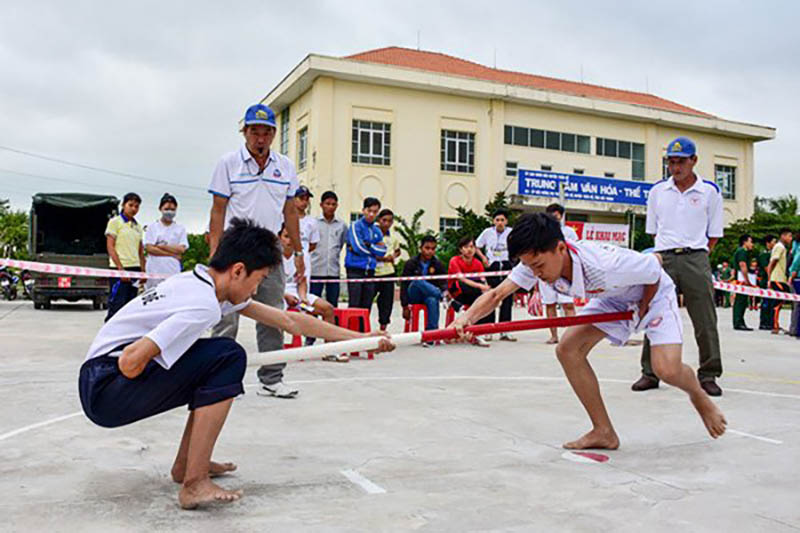 Cây gậy đẩy được sử dụng trong môn đẩy gậy