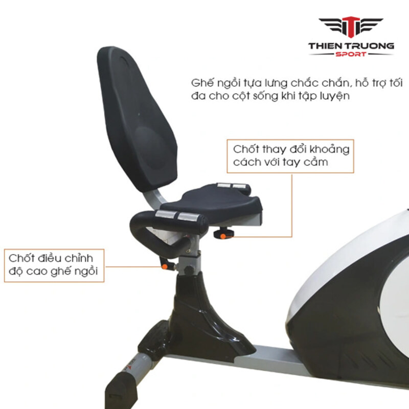 Ghế ngồi K8602R làm chắc chắn, có ghế tựa điều chỉnh độ cao dễ dàng
