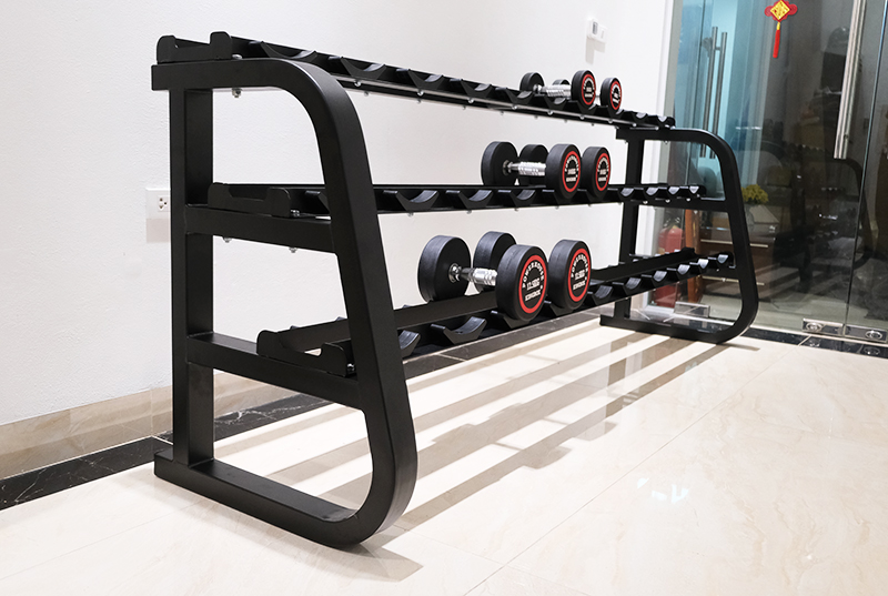Chân giá để tạ thiết kế choãi rộng vững chãi