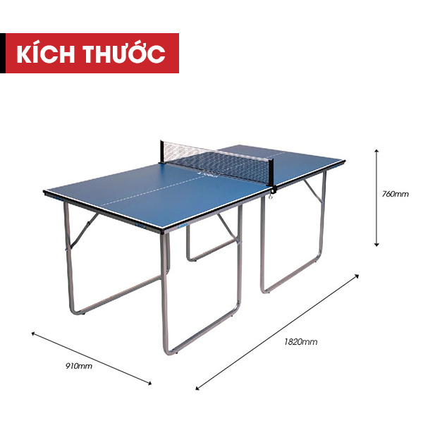 Kích thước bàn bóng bàn mini