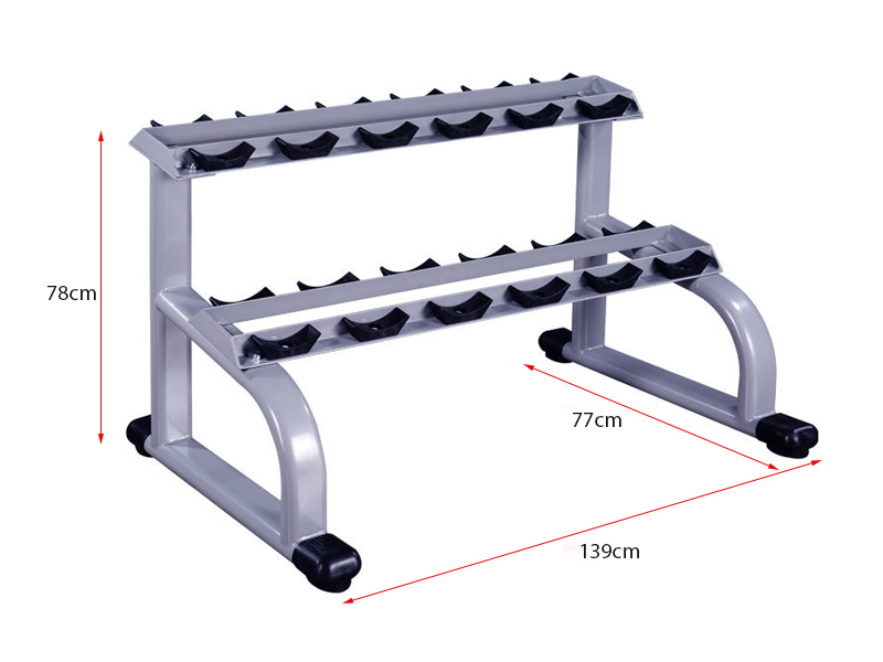 Kích thước giá để tạ 2 tầng HQ-06