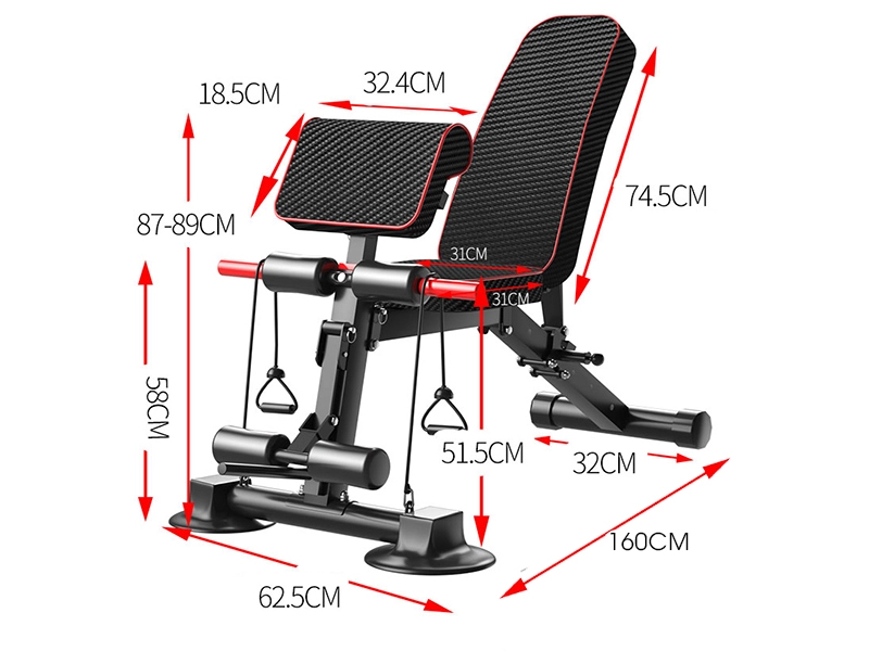 Kích thước ghế tập Gym KK022D