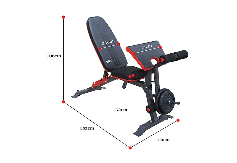 Kích thước ghế tập gym đa năng DDS-1205