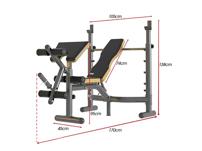 Kích thước ghế tập tạ DDS-7302