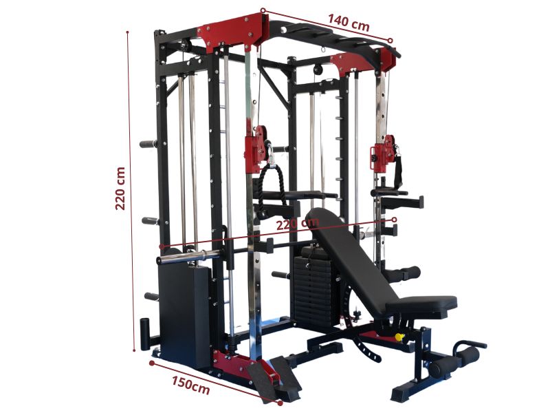 Kích thước khung gánh tạ đa năng HQ-K11