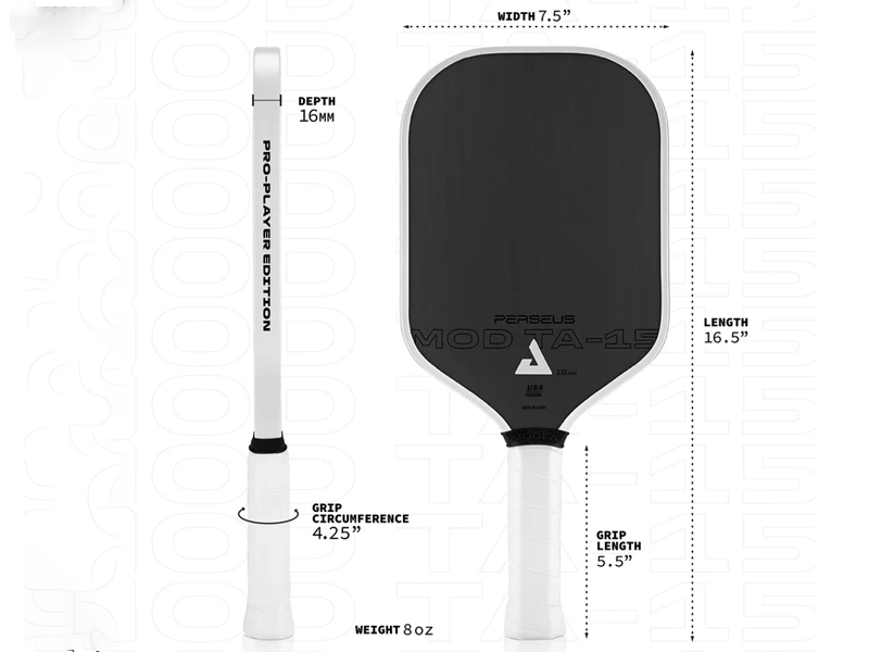Kích thước vợt Joola Perseus 16mm Mod TA-15 Pro Player Edition