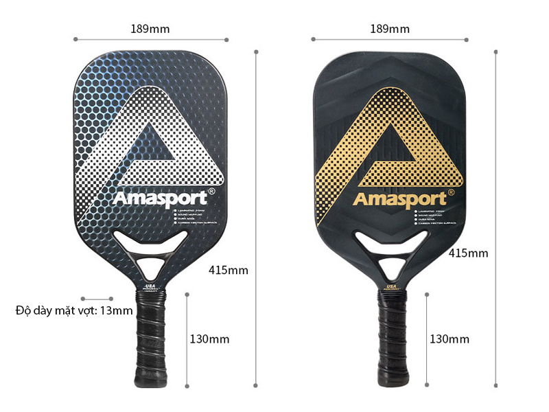 Kích thước vợt Pickleball AMA JP80-1