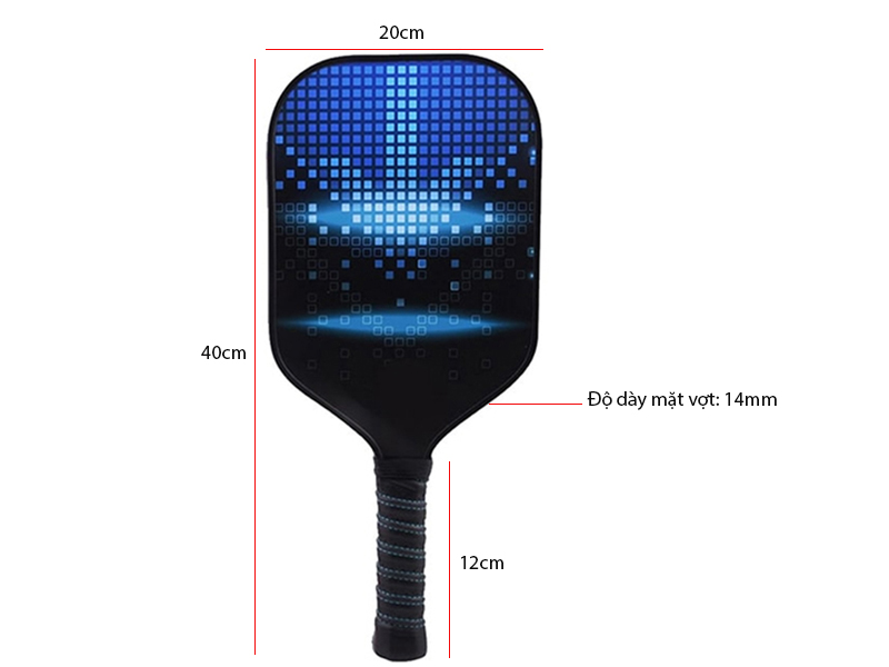 Kích thước vợt pickleball Leatou