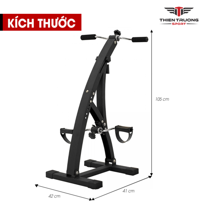 Kích thước xe đạp tập Dual Bike