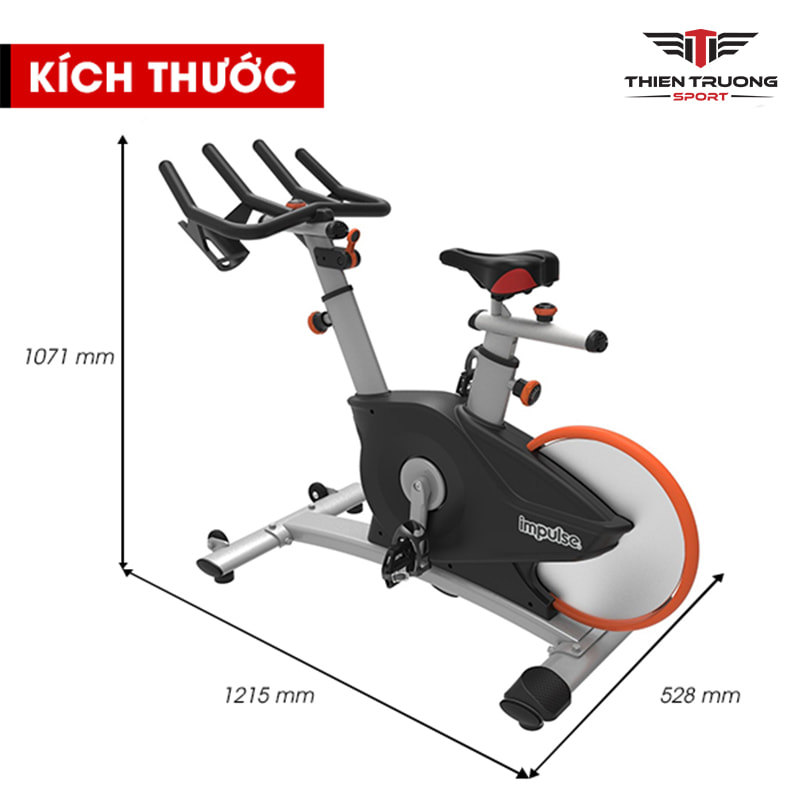 Kích thước xe đạp tập thể dục Impulse PS450