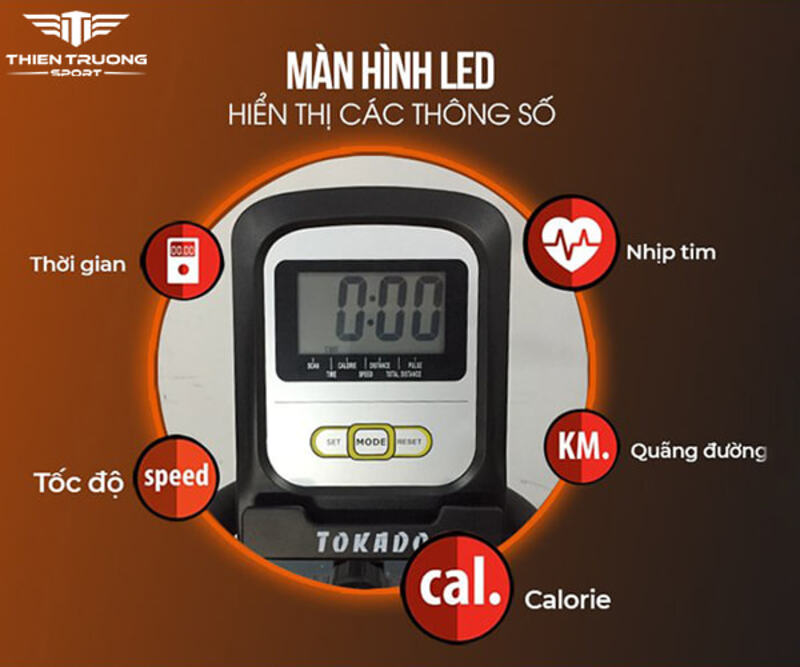 Màn hình hiển thị xe đạp tập thể dục Tokado TK 360R