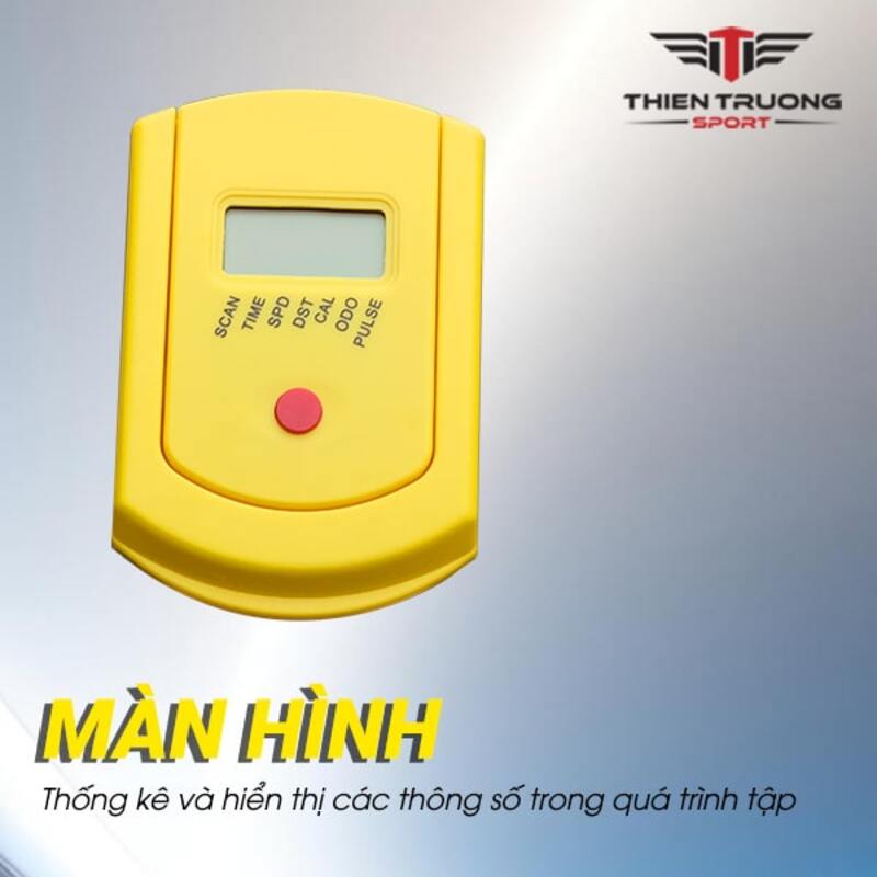 Màn hình xe đạp tập hiển thị các thông số khi tập