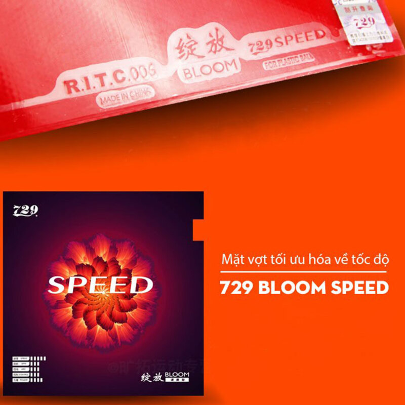 Mặt vợt bóng bàn 729 BLOOM SPEED