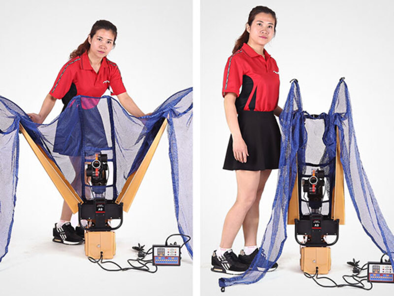 Máy bắn bóng Y&T A9 có thể gấp gọn tiện lợi