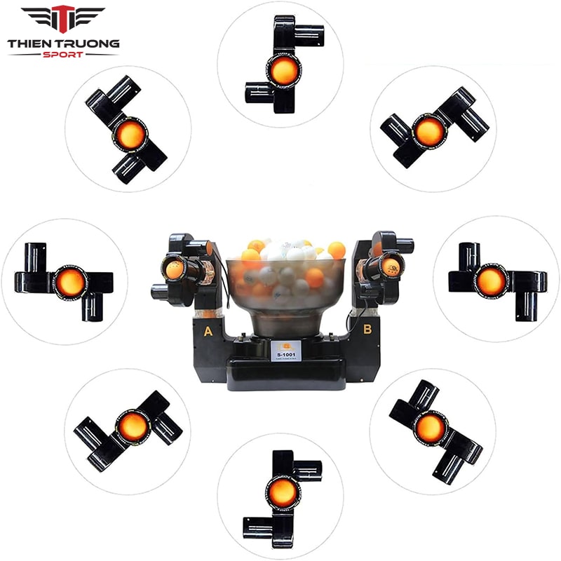 Chức năng của máy bắn bóng bàn 2 nòng S1001