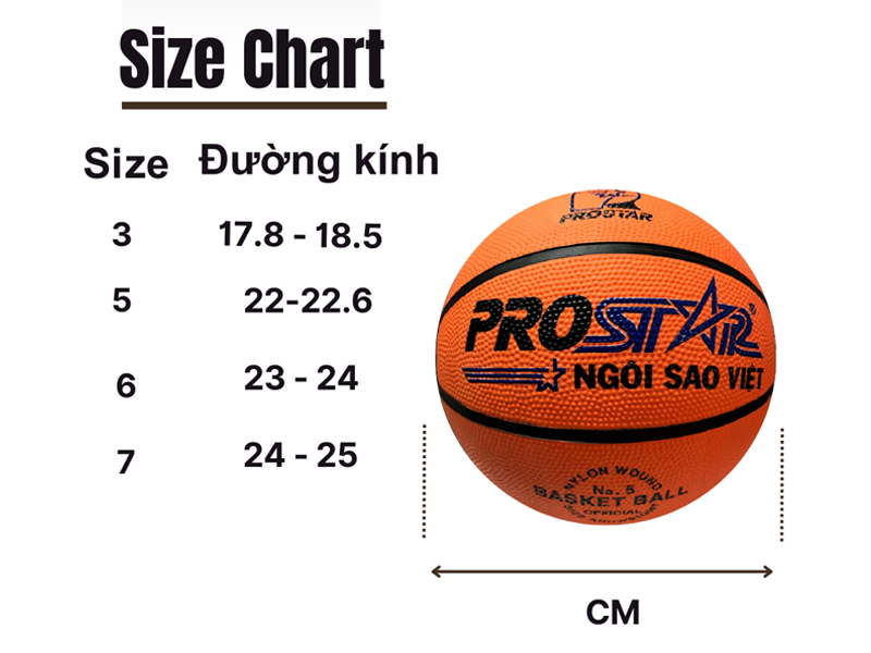 Quả bóng rổ ProStar Ngôi Sao Việt