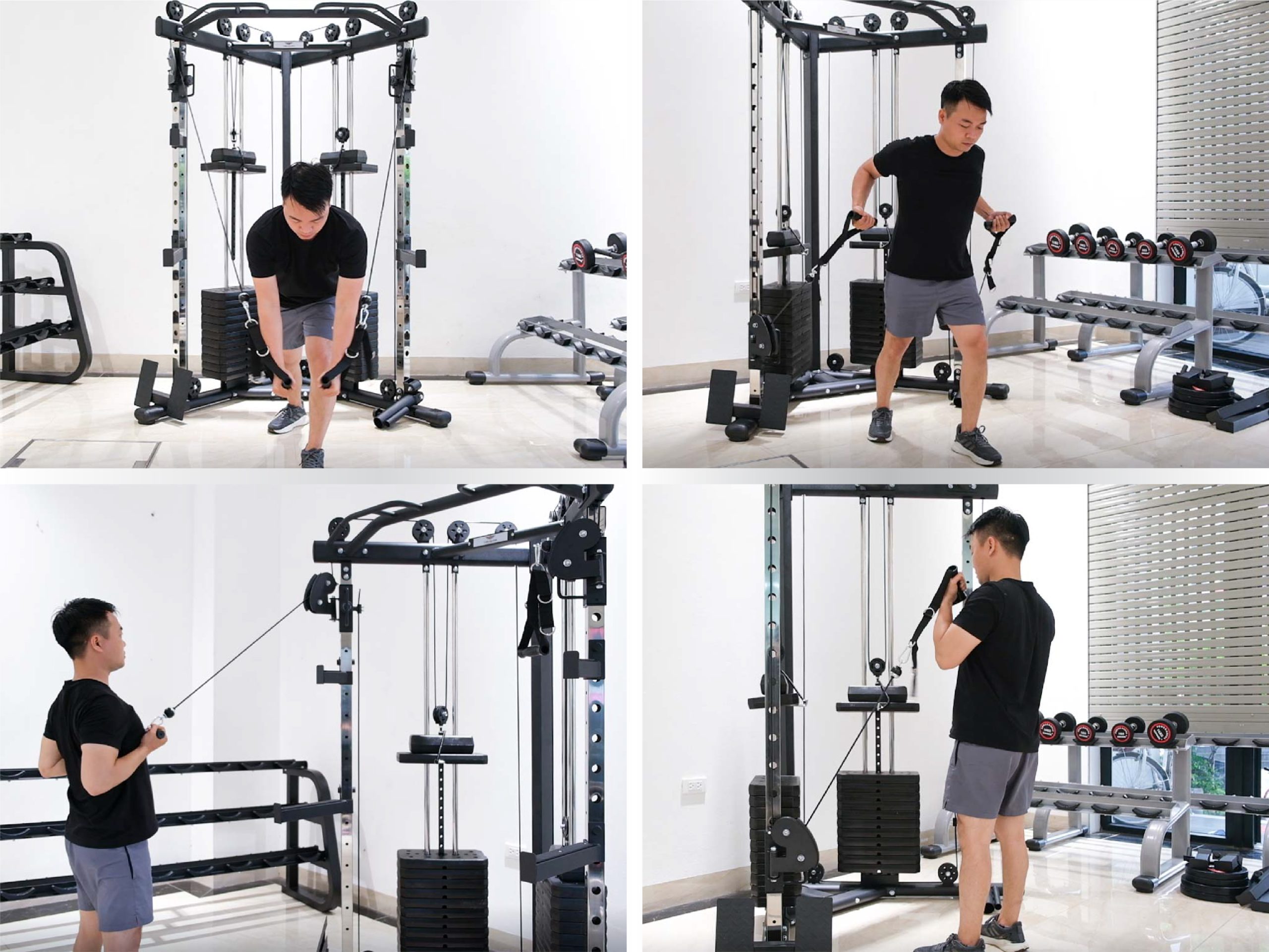 Giàn kéo tạ xô vai đôi HQ-V021