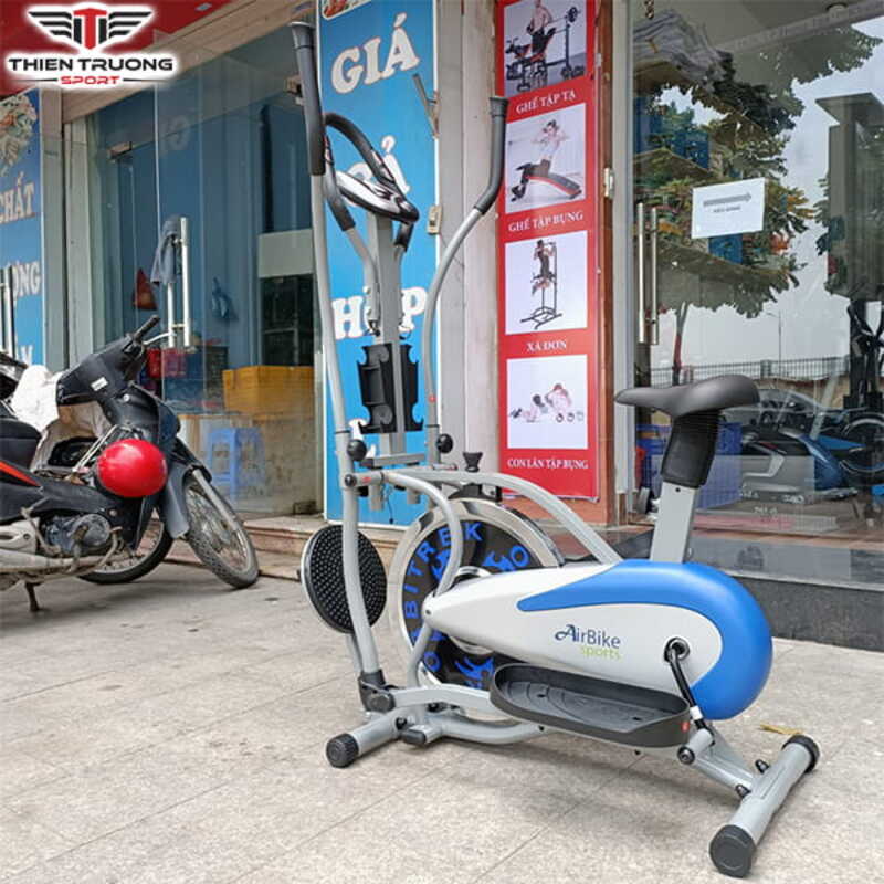 Khung xe đạp tập được làm từ khung thép dày, sơn tĩnh điện