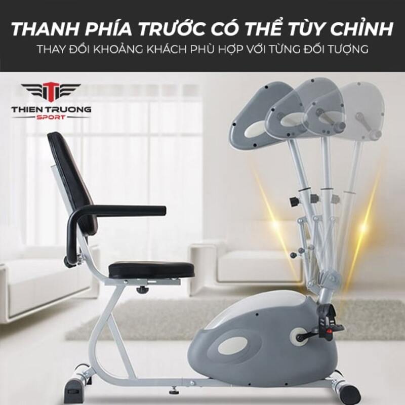 Phần tay cầm có thể điều chỉnh được gần xa tùy vào vóc dáng của từng người