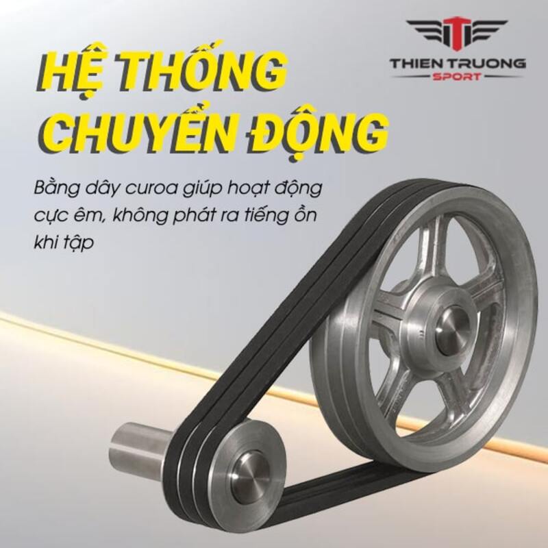 Hệ thống chuyển động bằng dây curoa cực êm , không phát ra tiếng ồn