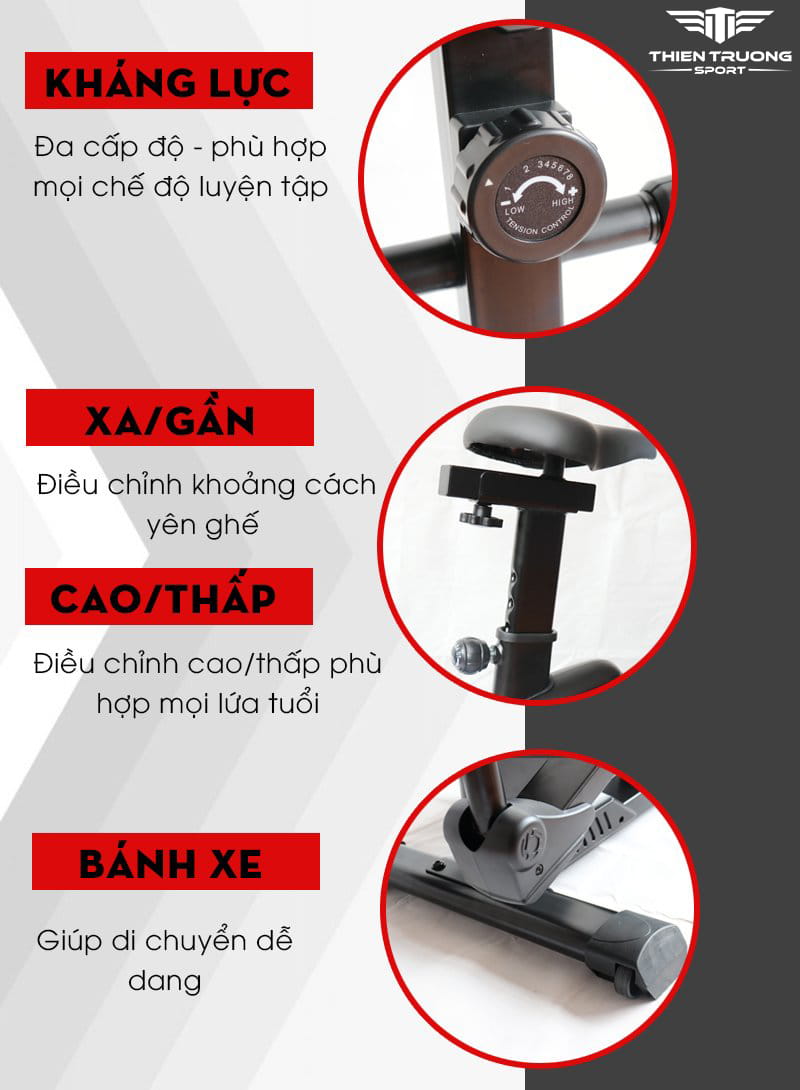 Cấu tạo xe đạp tập Tokado TK-1603