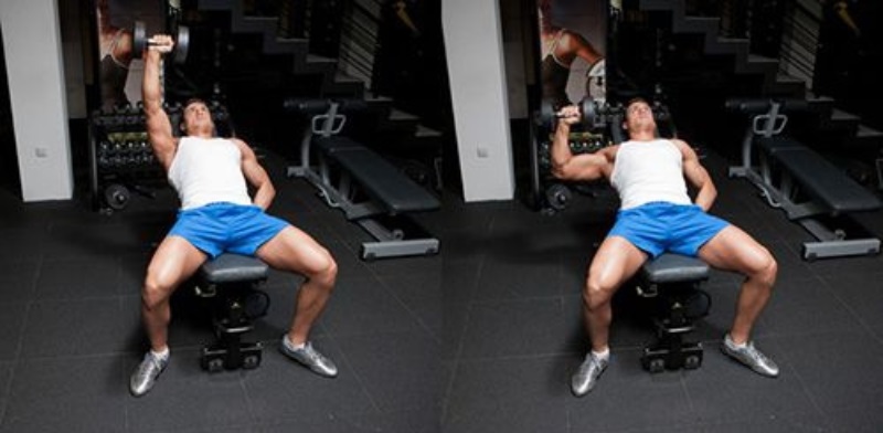Bài tập Incline Dumbbell Press một tay
