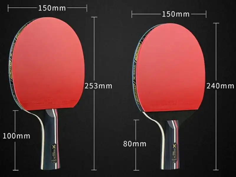 Kích thước vợt bóng bàn chuẩn quốc tế ITTF