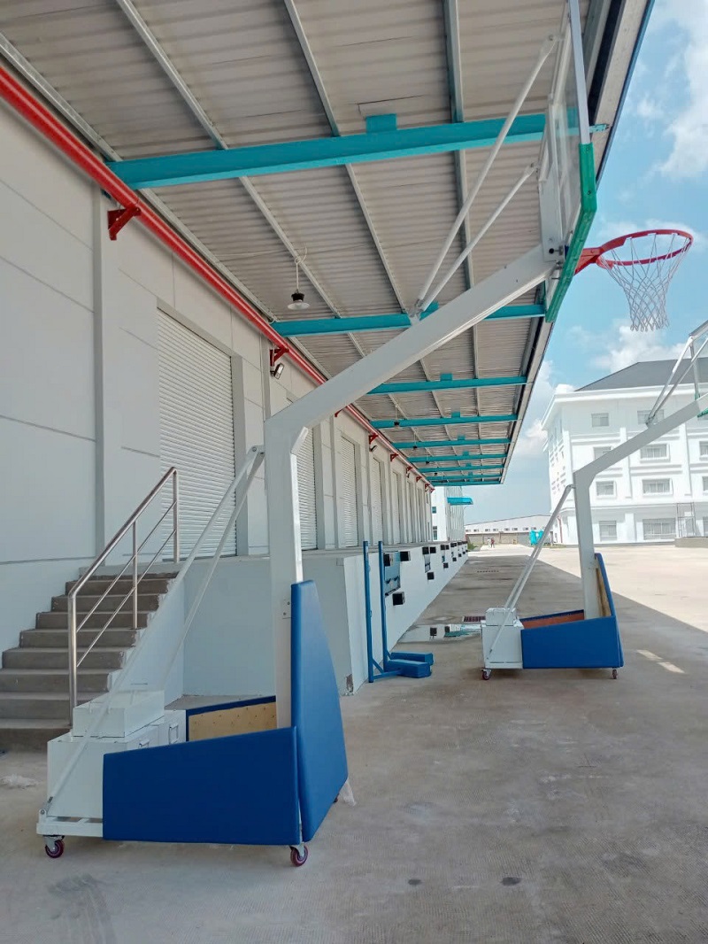 Trụ bóng rổ di động kính cường lực