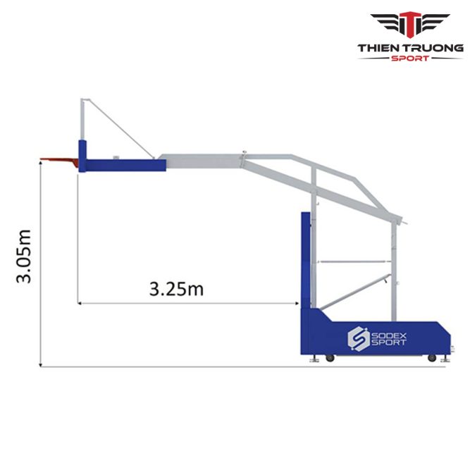 trụ bóng rổ thi đấu S14650 gấp gọn