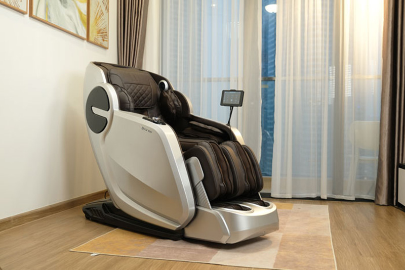Ghế massage được bọc da PU cao cấp thoáng mát, dễ chịu