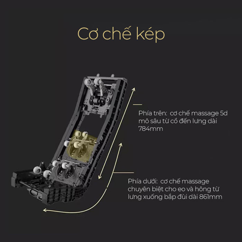 Khung SL Track có chiều dài tới 138 cm ôm trọn cơ thể