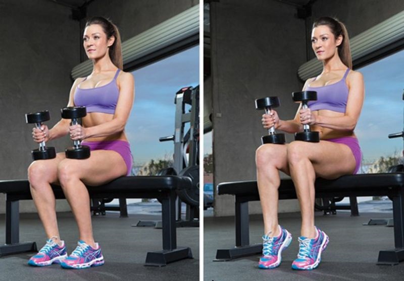 Bài tập Dumbbell Seated Calf Raise