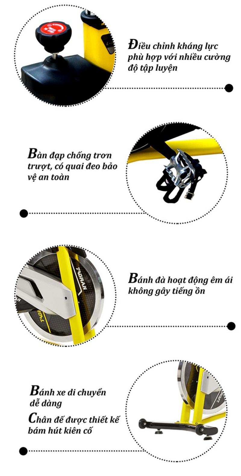 Đặc điểm nổi bật xe đạp tập thể dục HQ-007