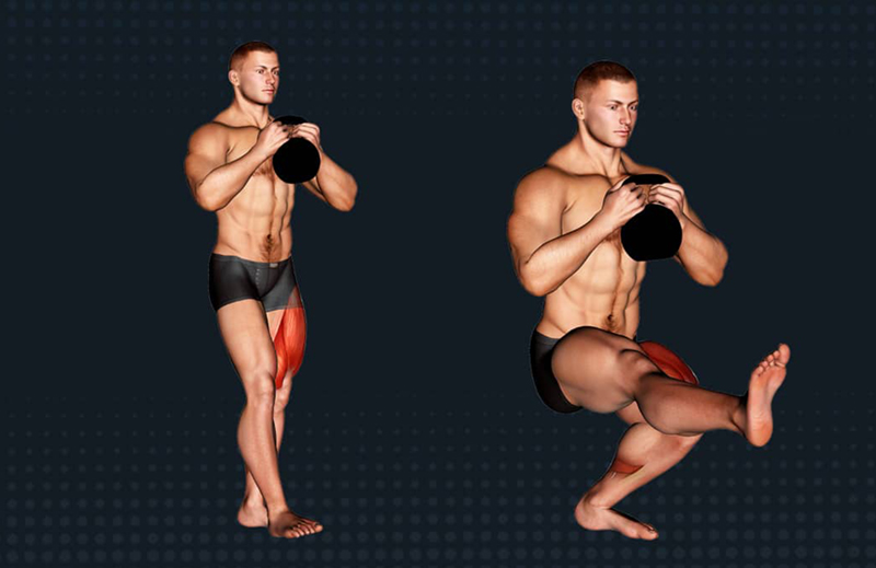 Bài tập Kettlebell Pistol Squat