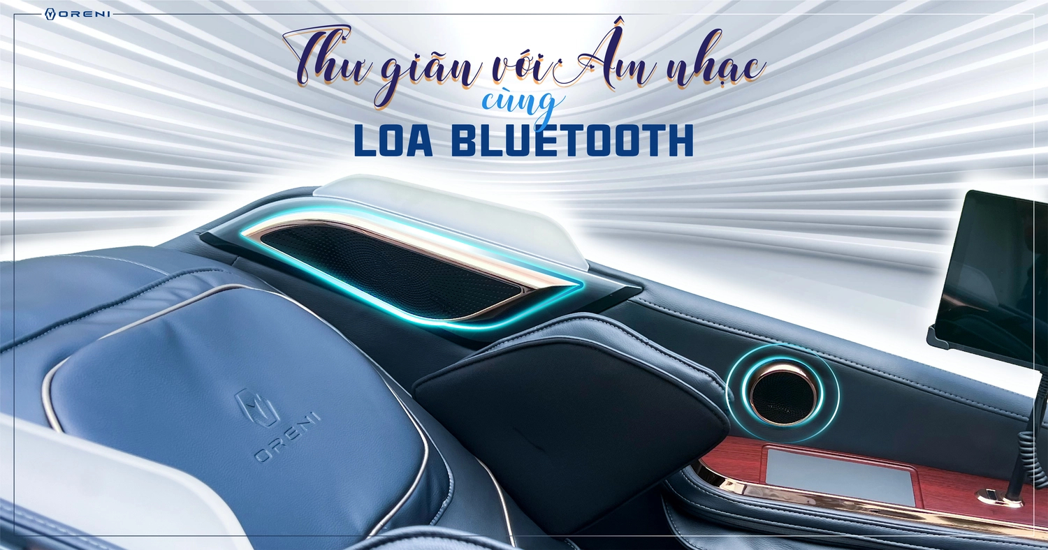 Ghế massage Oreni có sẵn loa bluetooth cao cấp phát nhạc chất lượng cao