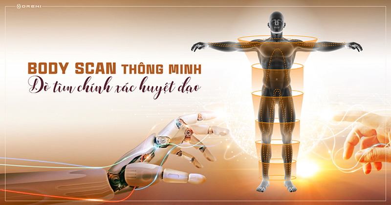 Chức năng Body Scan thông minh giúp dò tìm chính xác huyệt đạo
