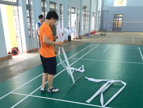 Thi công sân cầu lông tại Trường THPT EaH'Leo