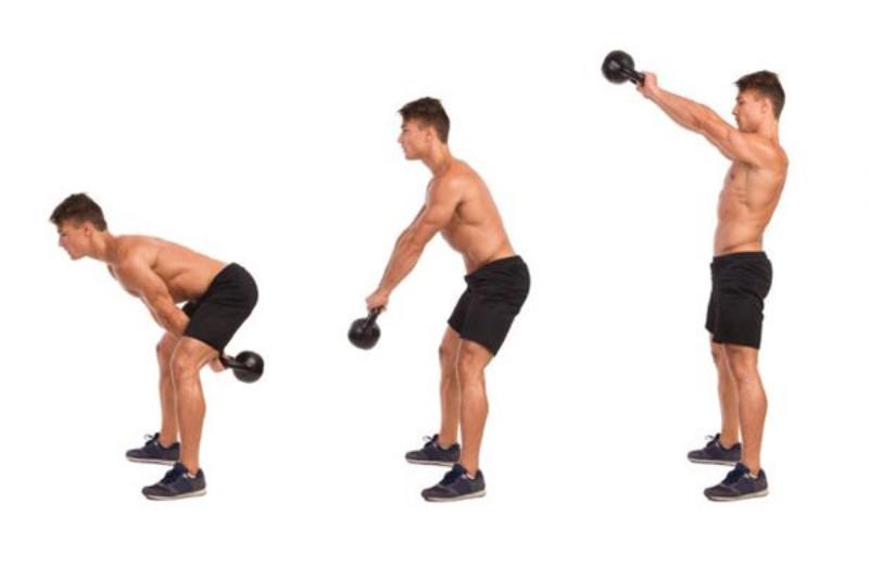 Bài tập kettlebell swing - Vung tay với tạ ấm