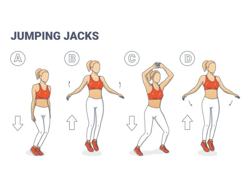 Bài tập Jumping Jack cho bắp chân