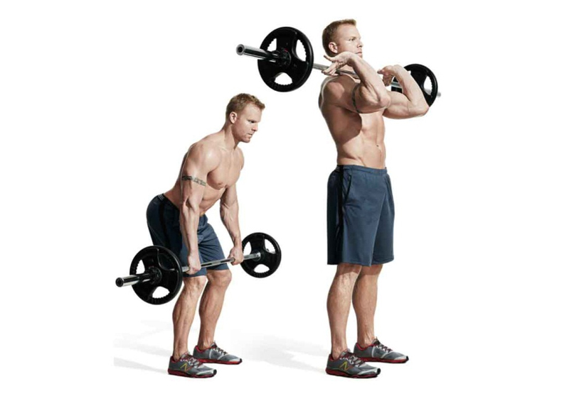 Bài tập barbell clean and press